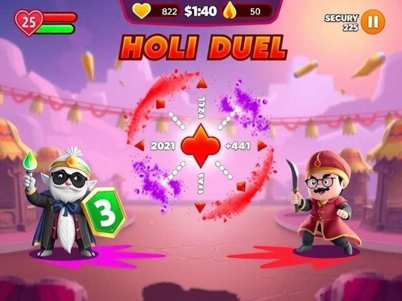 Joyful Holi Duel Gameplay Screenshot